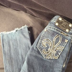 Rhinestoned Miss me Skinny Boot Jeans